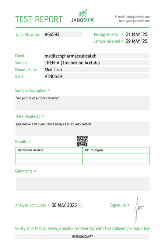 Meditech-醋酸群勃龙检测报告-TREN-A检测报告